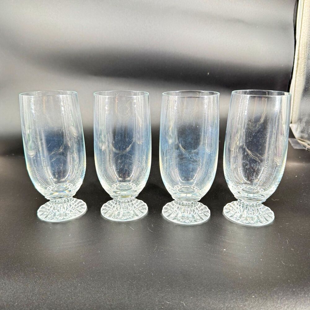 Mikasa The Ritz Highball Glasses Set of 4 Clear Footed 6 3/4”